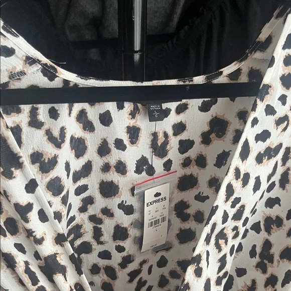 Express Animal Print V-Neck Dress - Picture 1 of 4